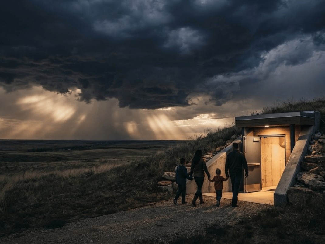 Dual-Purpose Storm and Security Shelter